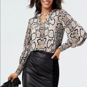Cabi Serpentine Snakeskin Blouse